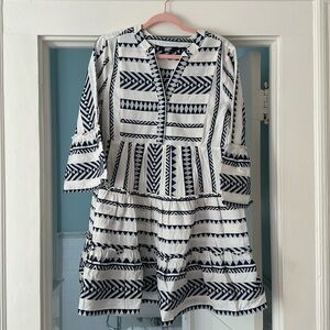 Lands End dress.  Brand new/ never worn.  Navy and white.